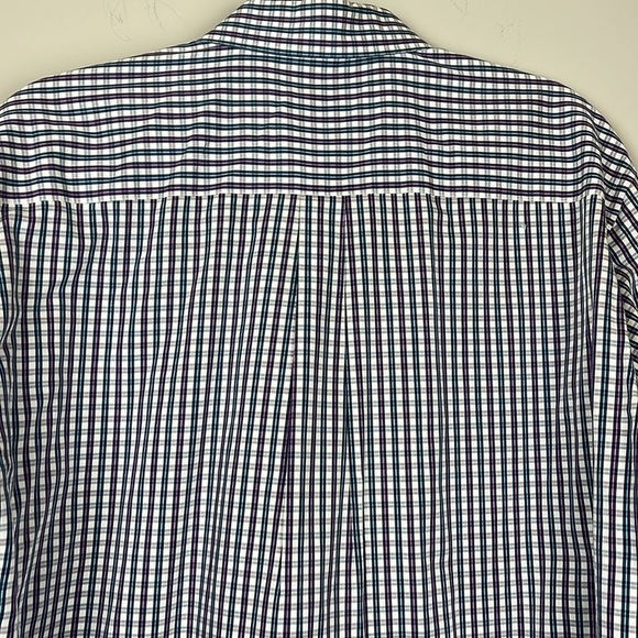 Peter Millar Seaside Finish Long Sleeve Casual Button plaid blue pink Sz Large - Picture 9 of 11